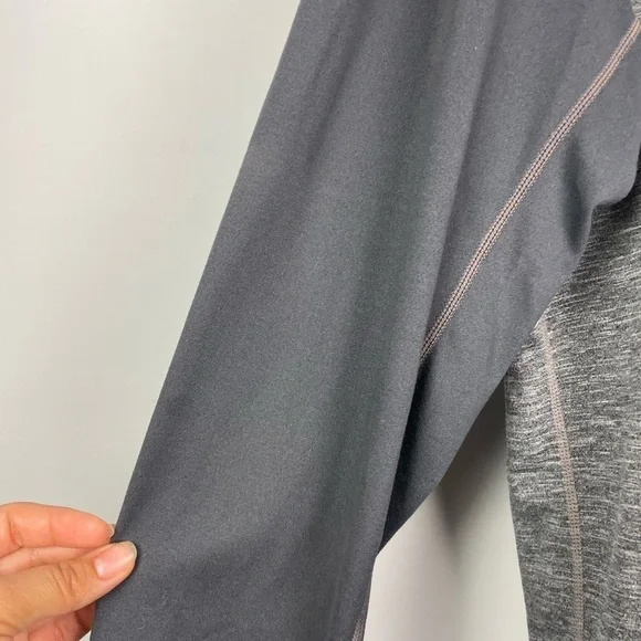 Prana Men’s Charcoal Colorblock Zylo Henley Long Sleeve Athletic Shirt - Picture 5 of 7